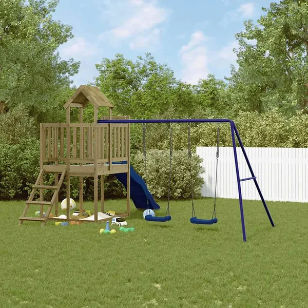 Aire de jeux d'extérieur bois de pin imprégné