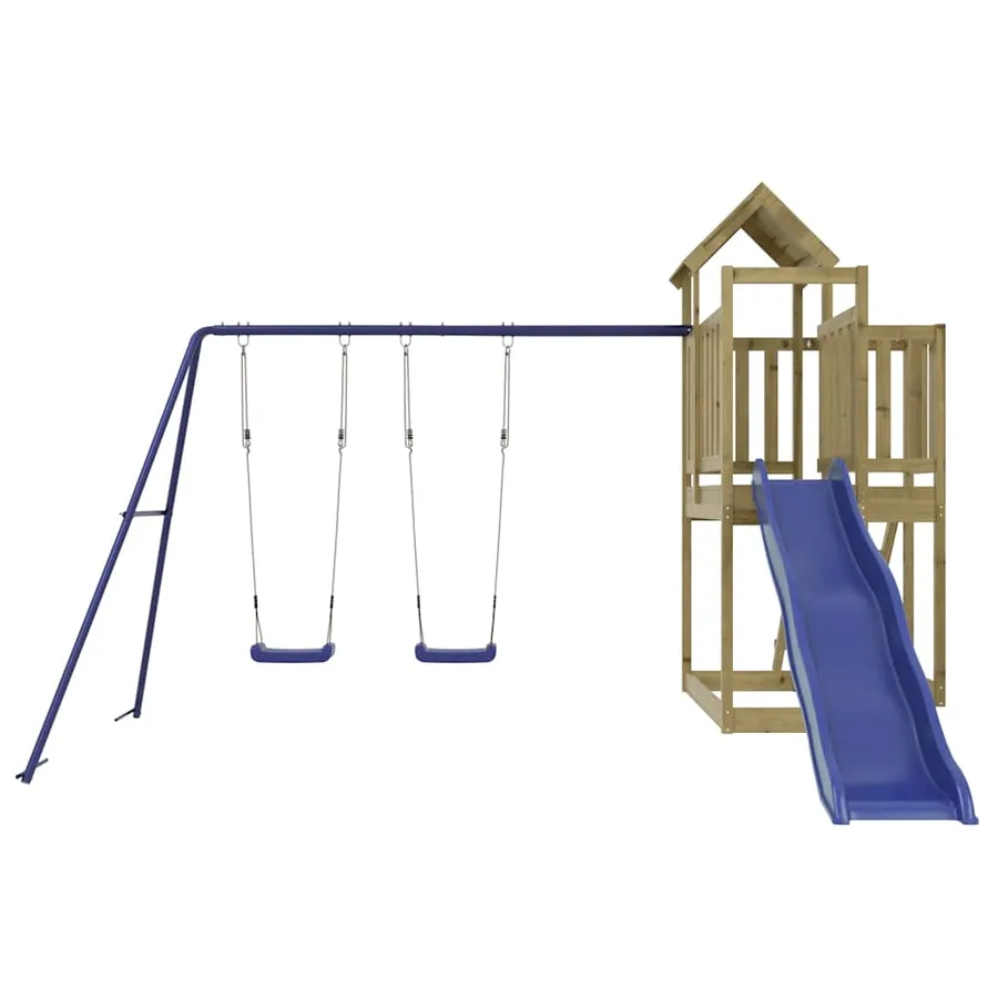 Aire de jeux d'extérieur bois de pin imprégné - 4