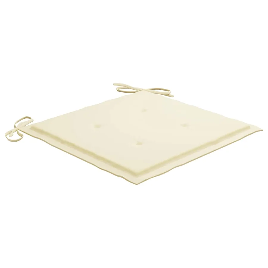 Ensemble à manger d'extérieur pliable avec coussin 3 pcs Teck - 10