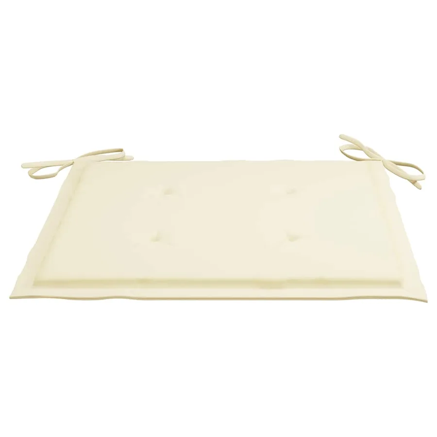 Ensemble à manger d'extérieur pliable avec coussin 3 pcs Teck - 9
