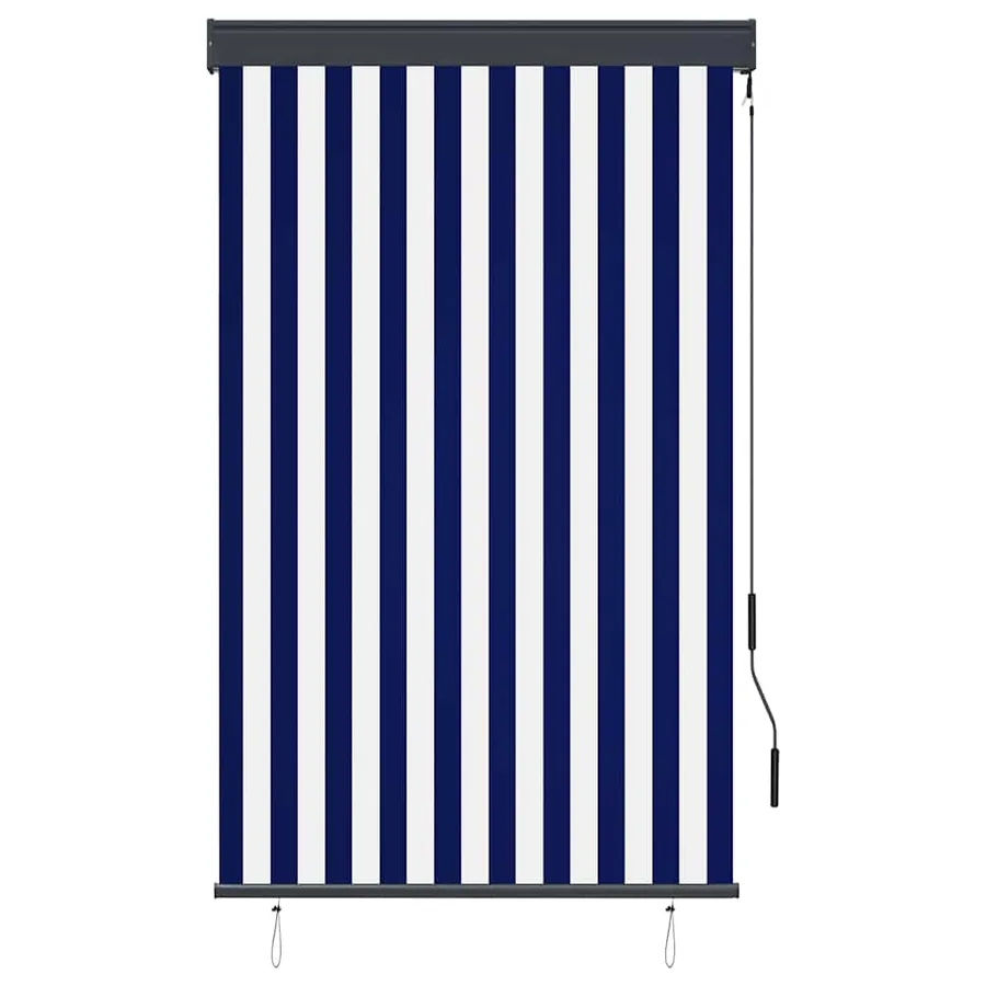 Store roulant d'extérieur 100x250 cm Bleu et blanc - 2