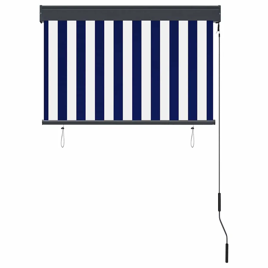 Store roulant d'extérieur 100x250 cm Bleu et blanc - 4