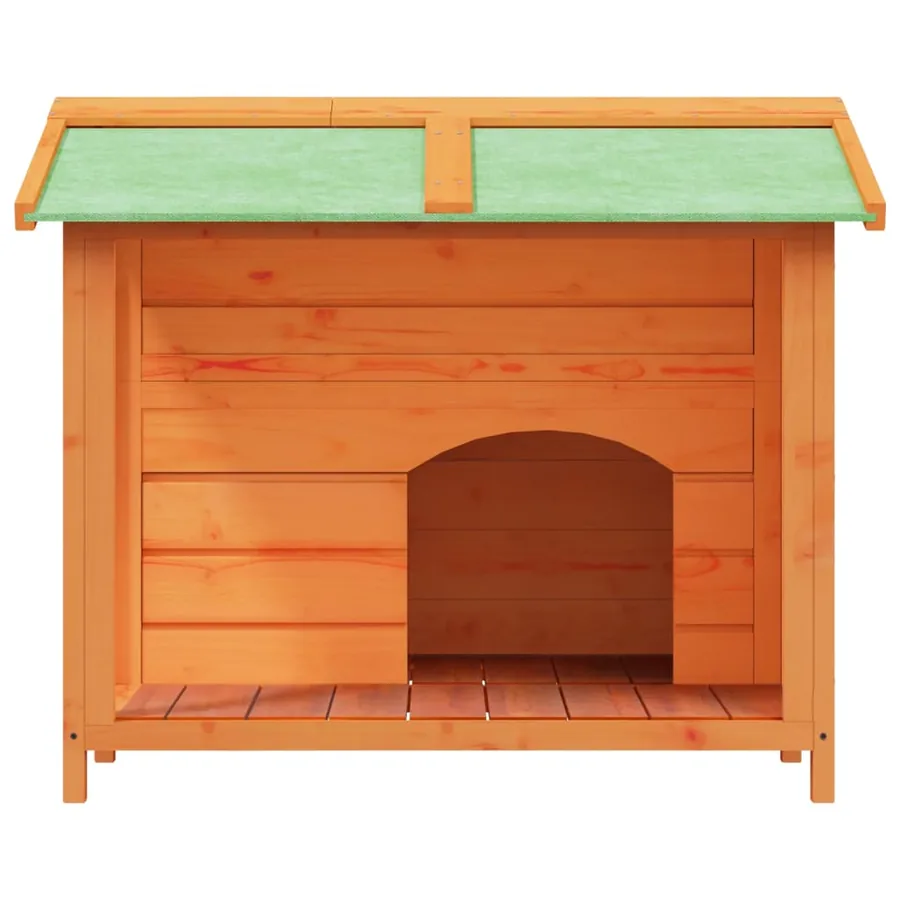 Chenil marron 96x87x80,5 cm bois de pin solide - 3