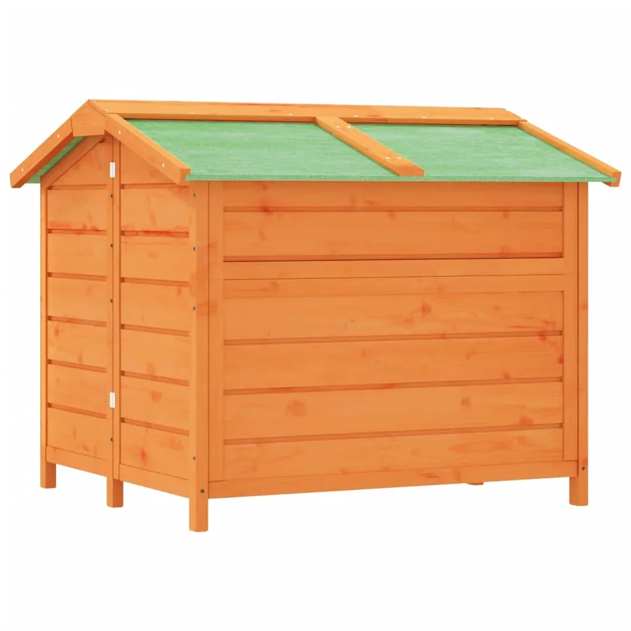 Chenil marron 96x87x80,5 cm bois de pin solide - 5
