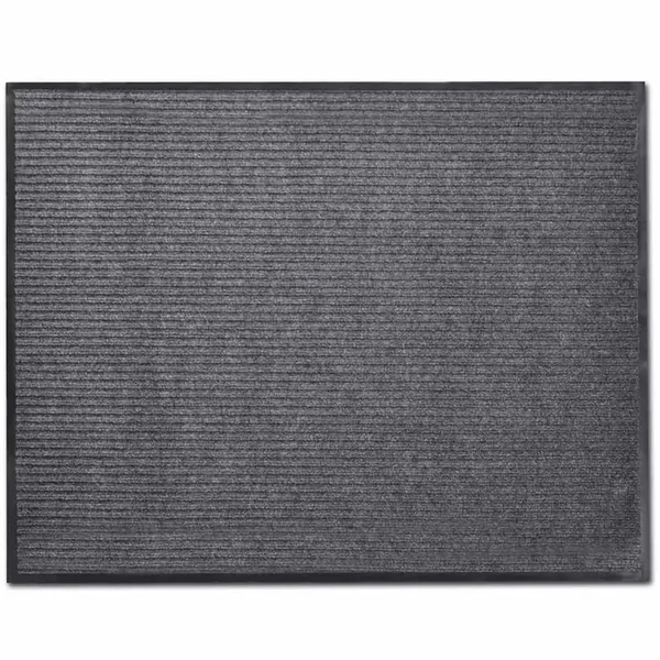 Tapis d'entrée gris 90 x 60 cm PVC