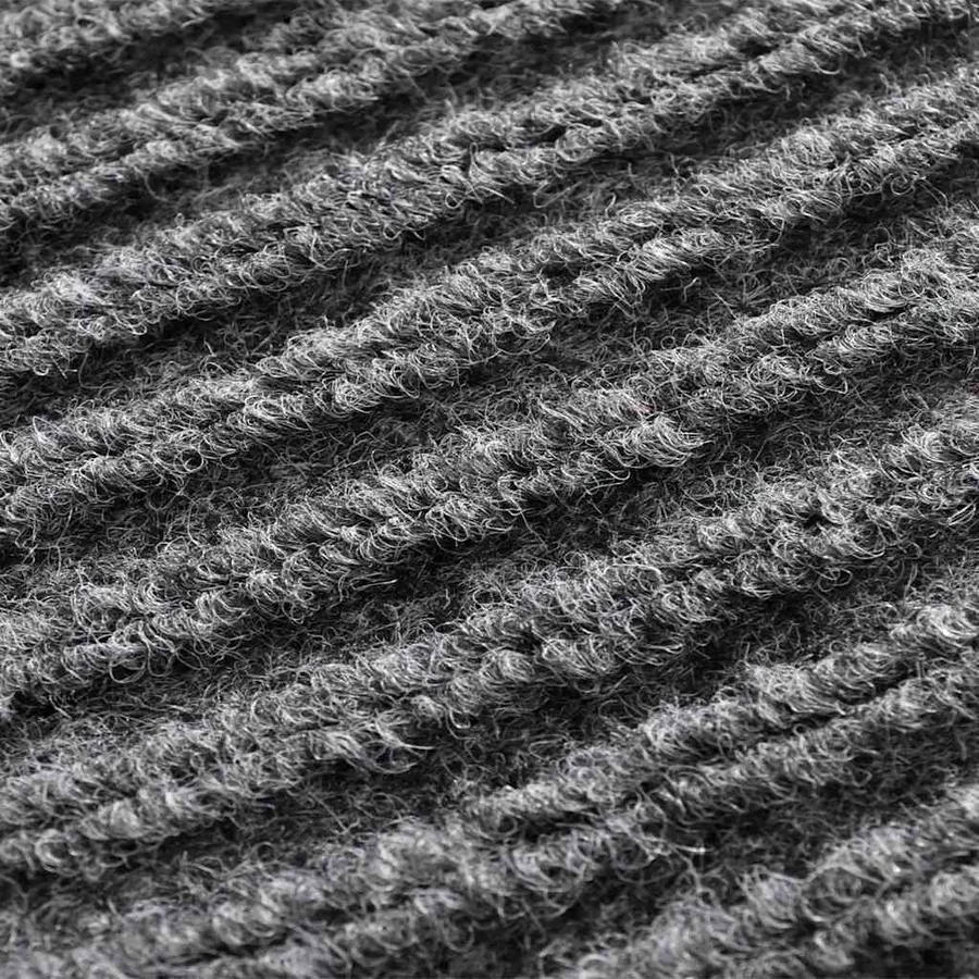 Tapis d'entrée gris 90 x 60 cm PVC - 6