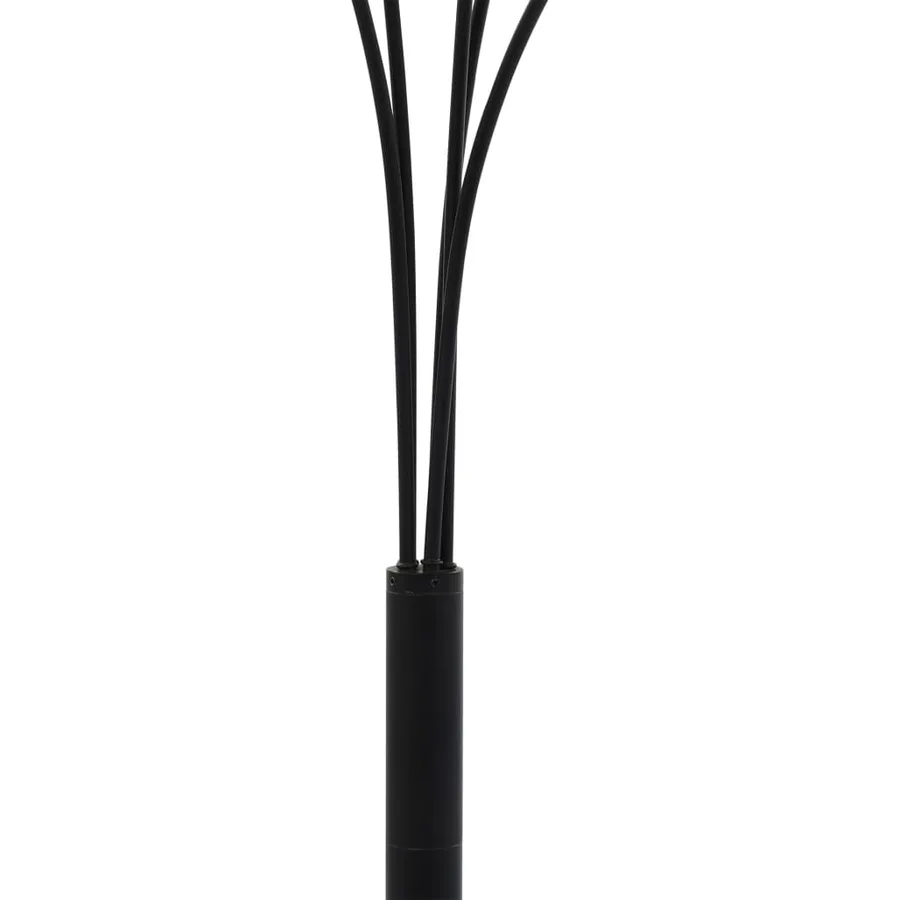 Lampadaire 200 cm 5 x E14 Noir et doré - 9