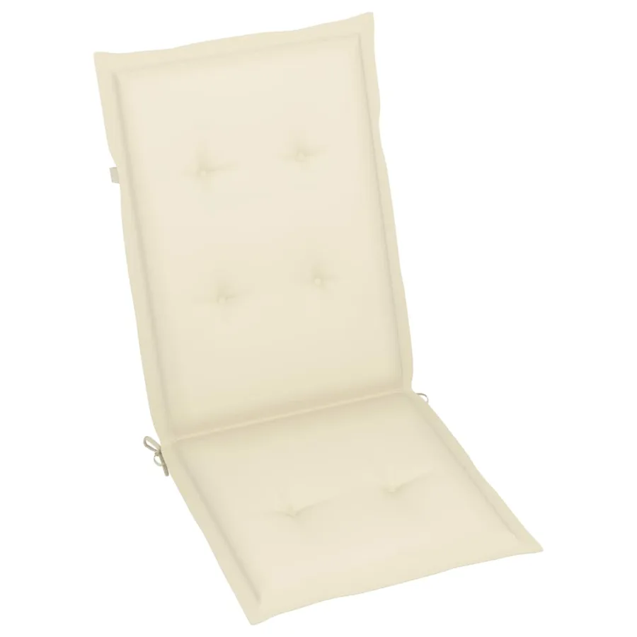 Chaises pliables de jardin lot de 3 avec coussins Bois d'acacia - 7