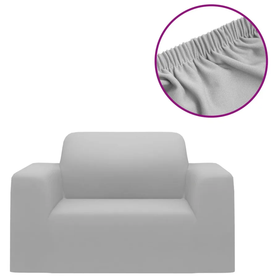 Housse extensible de canapé Gris Jersey de polyester - 2
