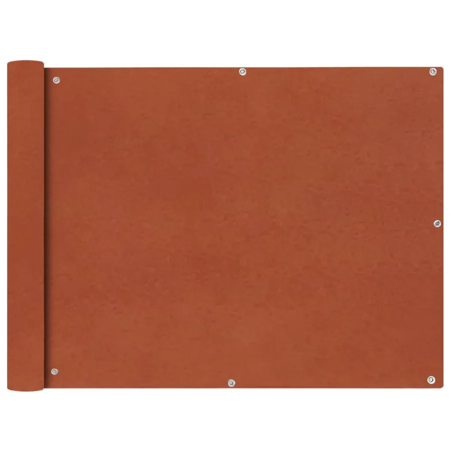 Écran de balcon en tissu Oxford 90x400 cm Ocre marron