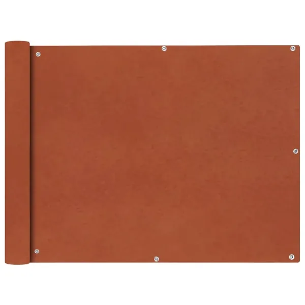 Écran de balcon en tissu Oxford 90x400 cm Ocre marron