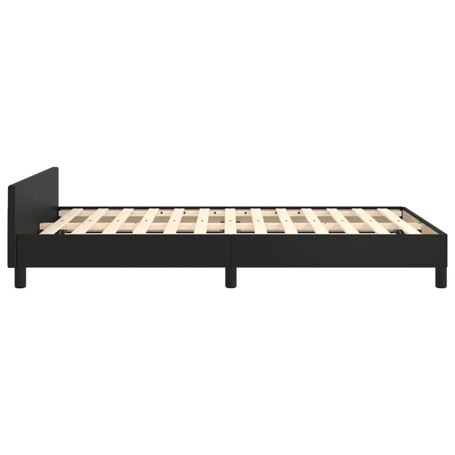 Cadre de lit sans matelas noir 120x200 cm similicuir - 7