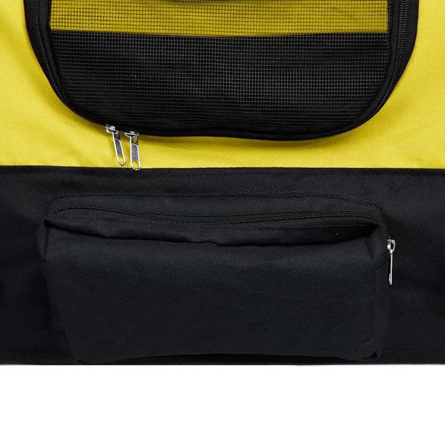 Remorque de vélo pour chiens et poussette 2-en-1 jaune et noir - 8