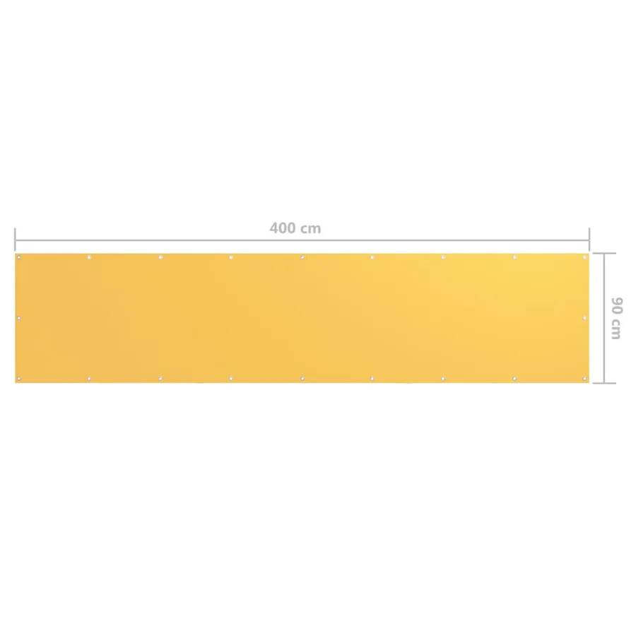 Écran de balcon Jaune 90x400 cm Tissu Oxford - 5