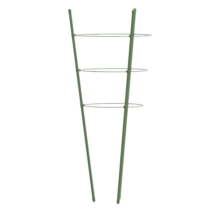Supports pour plantes de jardin 3 anneaux 5pcs Vert 45 cm Acier - 6