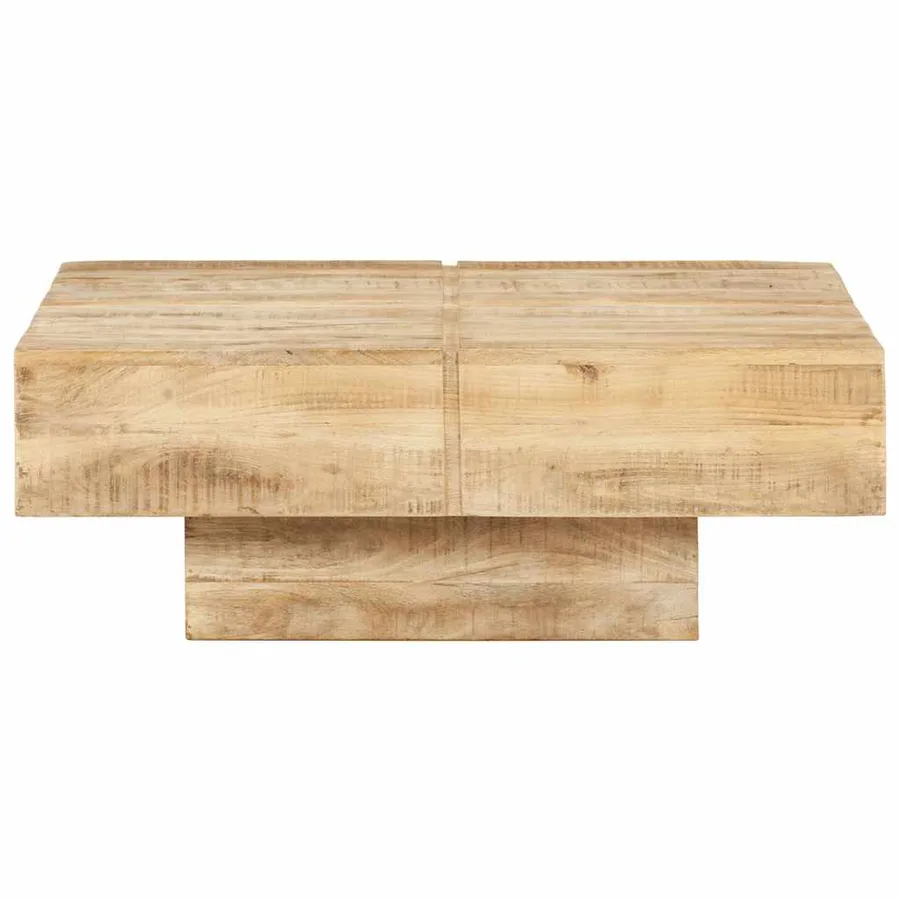 Table basse 80x80x28 cm Bois de manguier massif - 2