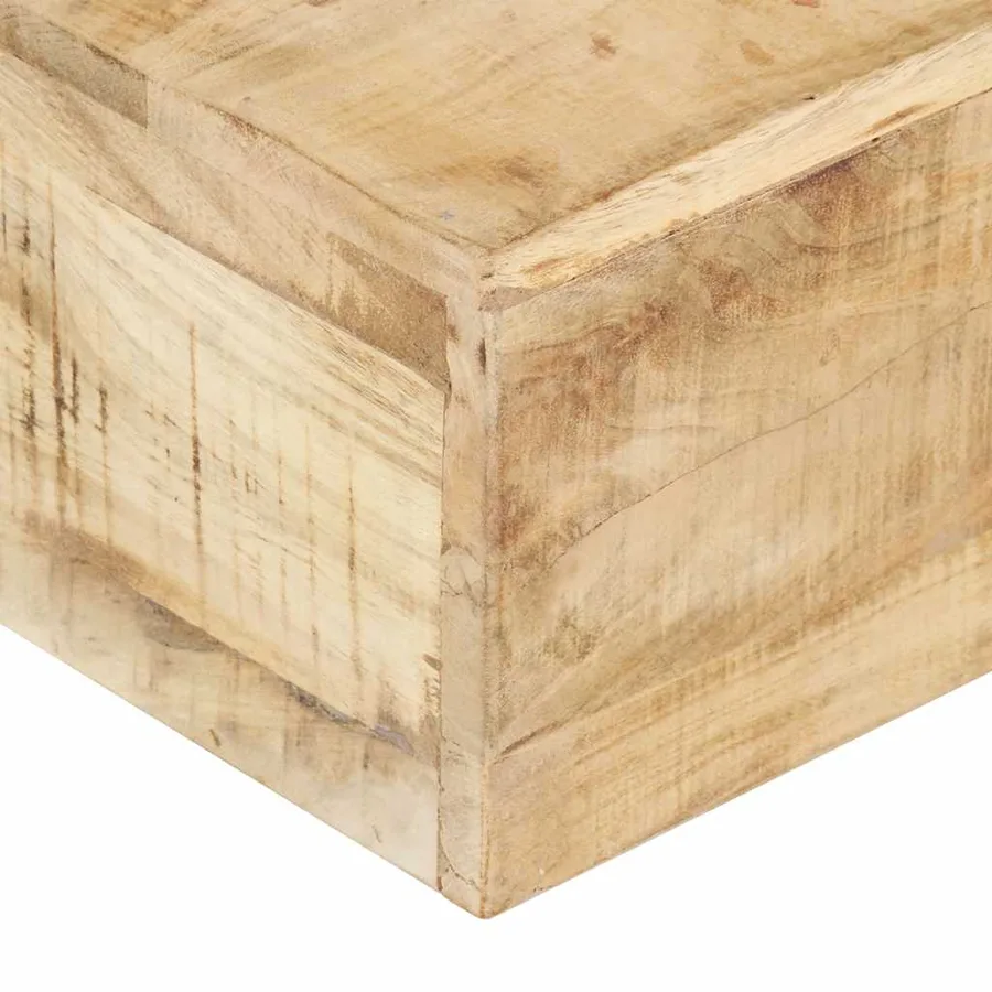 Table basse 80x80x28 cm Bois de manguier massif - 3