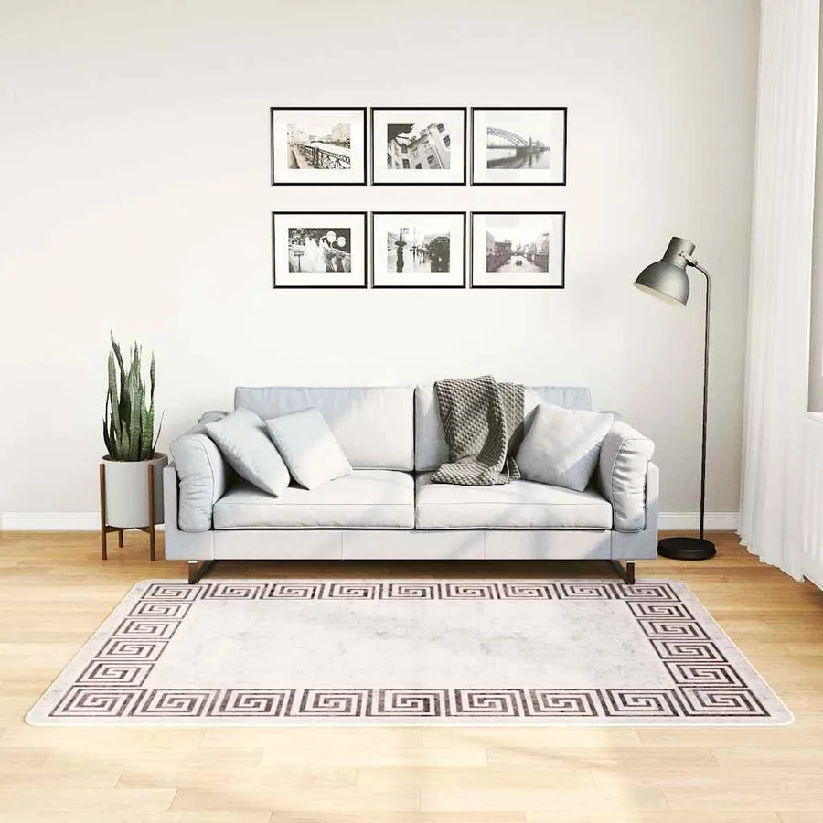 Tapis lavable 120x180 cm beige clair