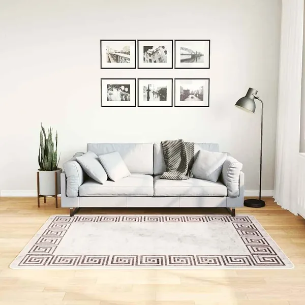 Tapis lavable 120x180 cm beige clair