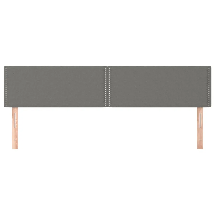 Têtes de lit Gris foncé 180x5x78/88 cm Tissu - 3