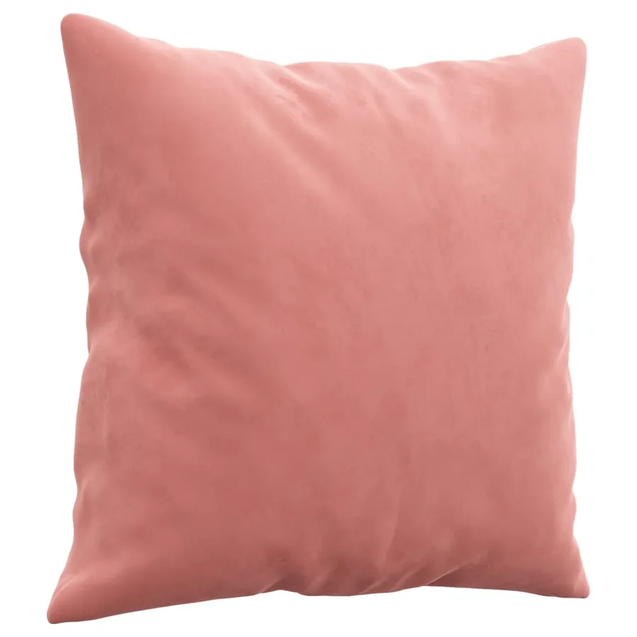 Coussins décoratifs lot de 2 Rose 40x40 cm Velours - 3