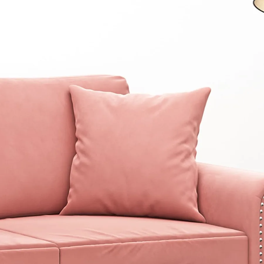Coussins décoratifs lot de 2 Rose 40x40 cm Velours - 5