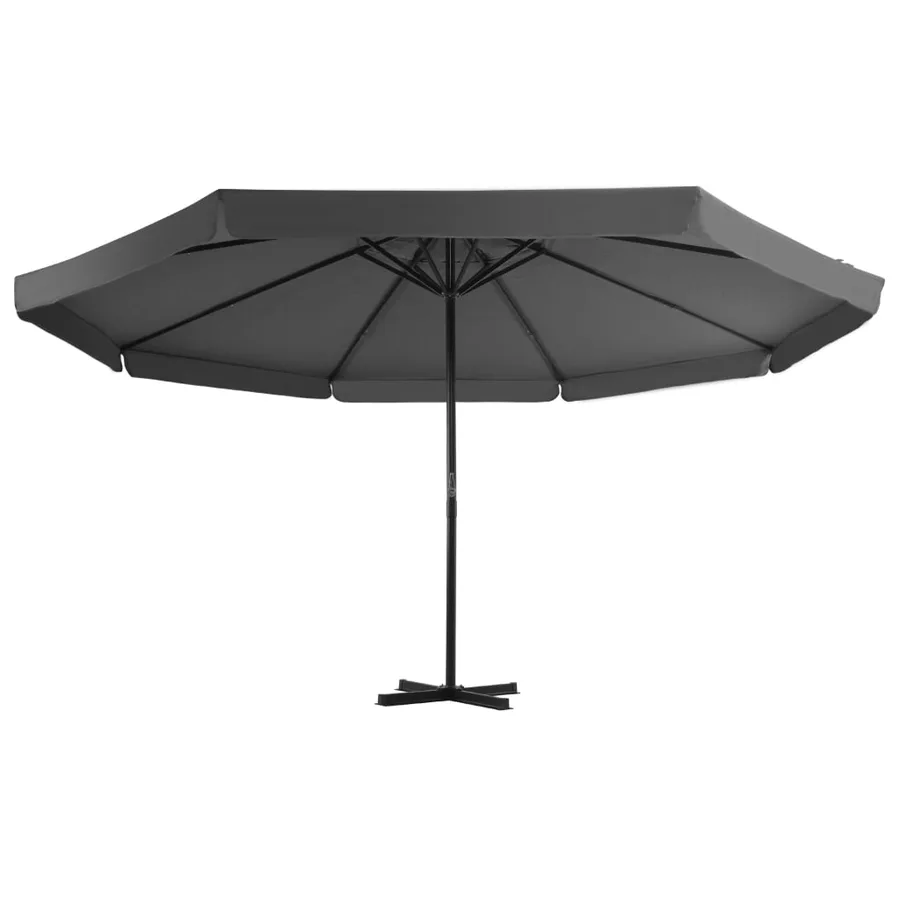 Parasol de jardin avec base portable anthracite - 2