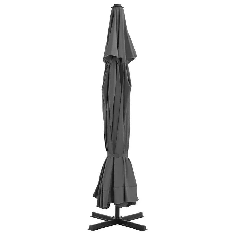 Parasol d'extérieur avec mât en aluminium 500 cm anthracite - 3