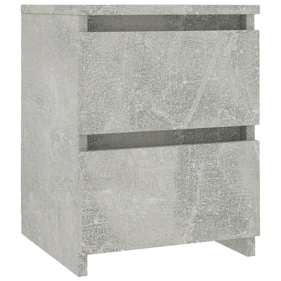 Table de chevet Gris béton 30x30x40 cm Bois d’ingénierie - 2