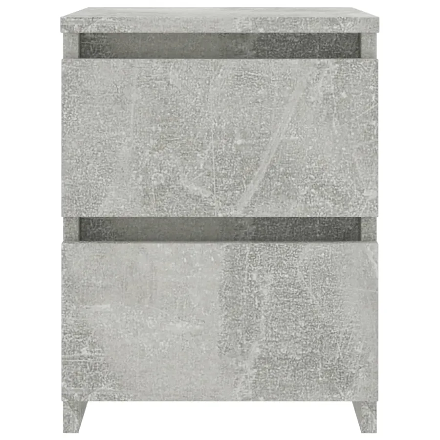 Table de chevet Gris béton 30x30x40 cm Bois d’ingénierie - 3