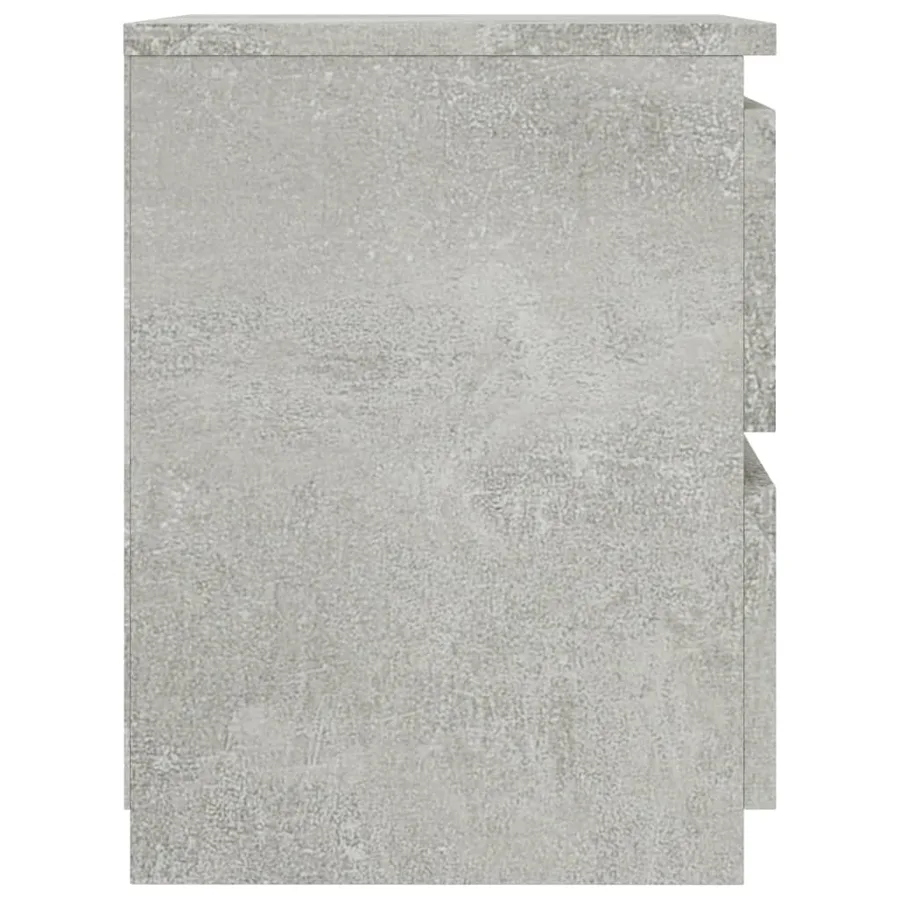 Table de chevet Gris béton 30x30x40 cm Bois d’ingénierie - 4