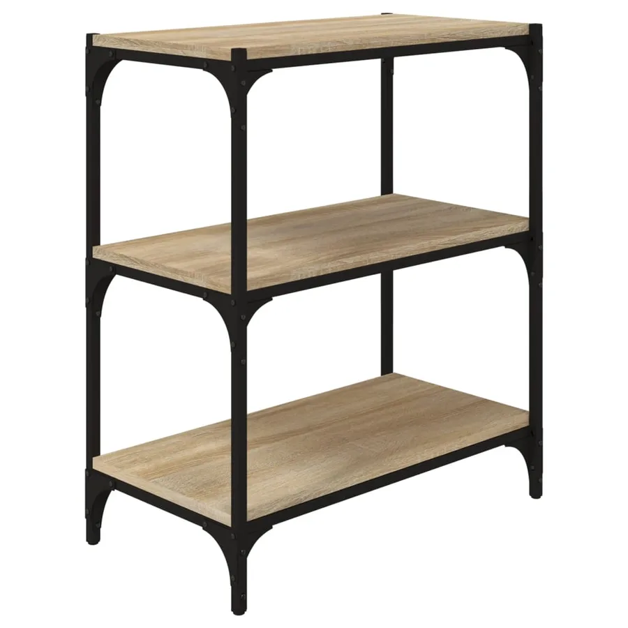 Bibliothèque Chêne Sonoma 60x33x70,5 cm Bois d'ingénierie acier - 2
