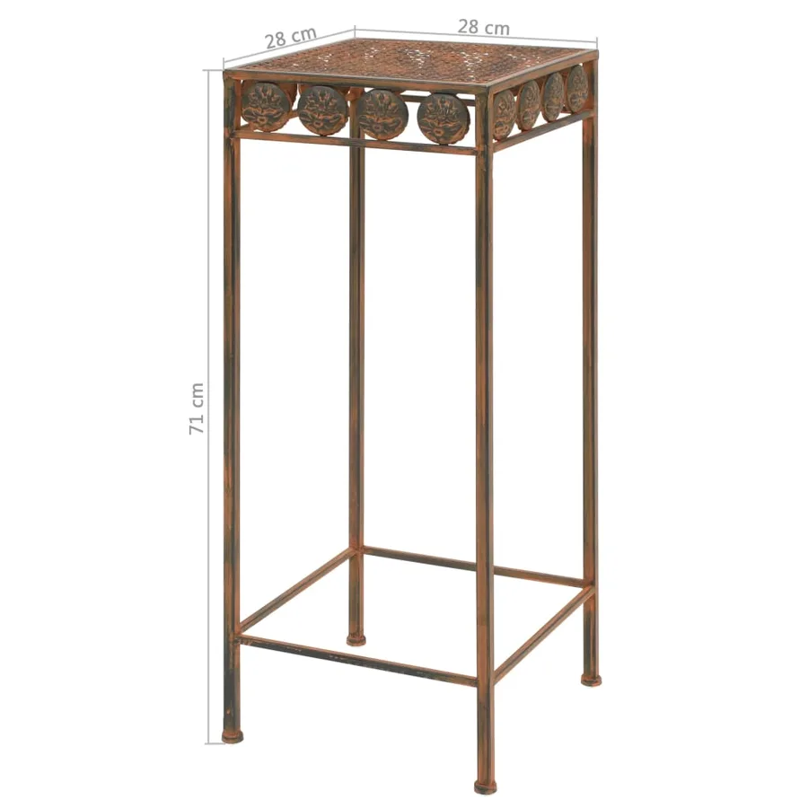Set de supports de plantes 3 pcs Style vintage Métal rouillé - 10