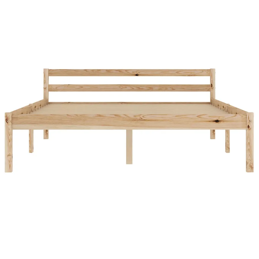 Cadre de lit sans matelas bois de pin massif 120x200 cm - 3