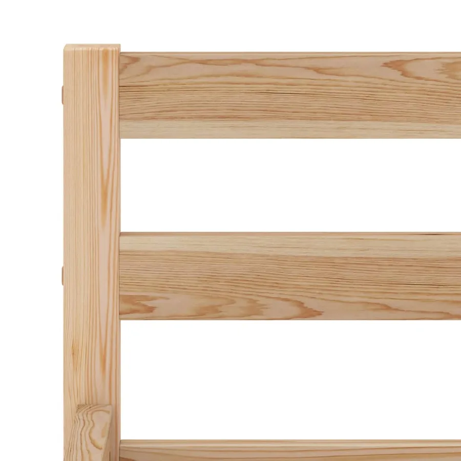 Cadre de lit sans matelas bois de pin massif 120x200 cm - 5
