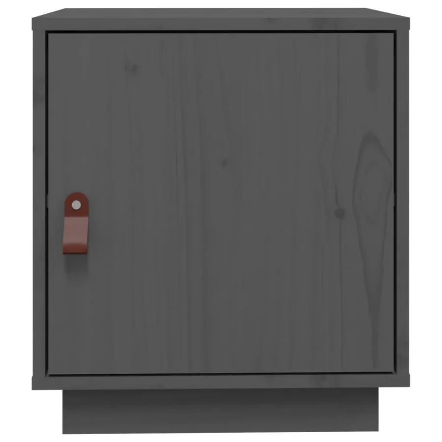 Table de chevet Gris 40x34x45 cm Bois de pin massif - 6