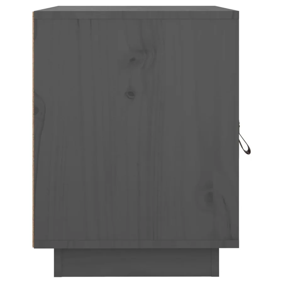 Table de chevet Gris 40x34x45 cm Bois de pin massif - 8
