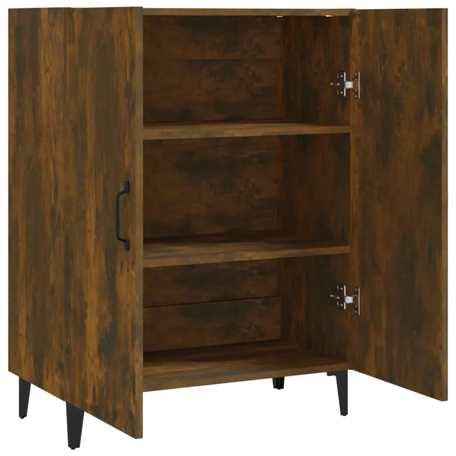 Buffet Chêne fumé 70x34x90 cm Bois d'ingénierie - 4