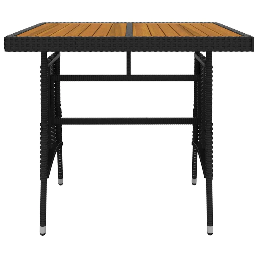 Ensemble à manger d'extérieur 5 pcs Résine tressée Noir - 7