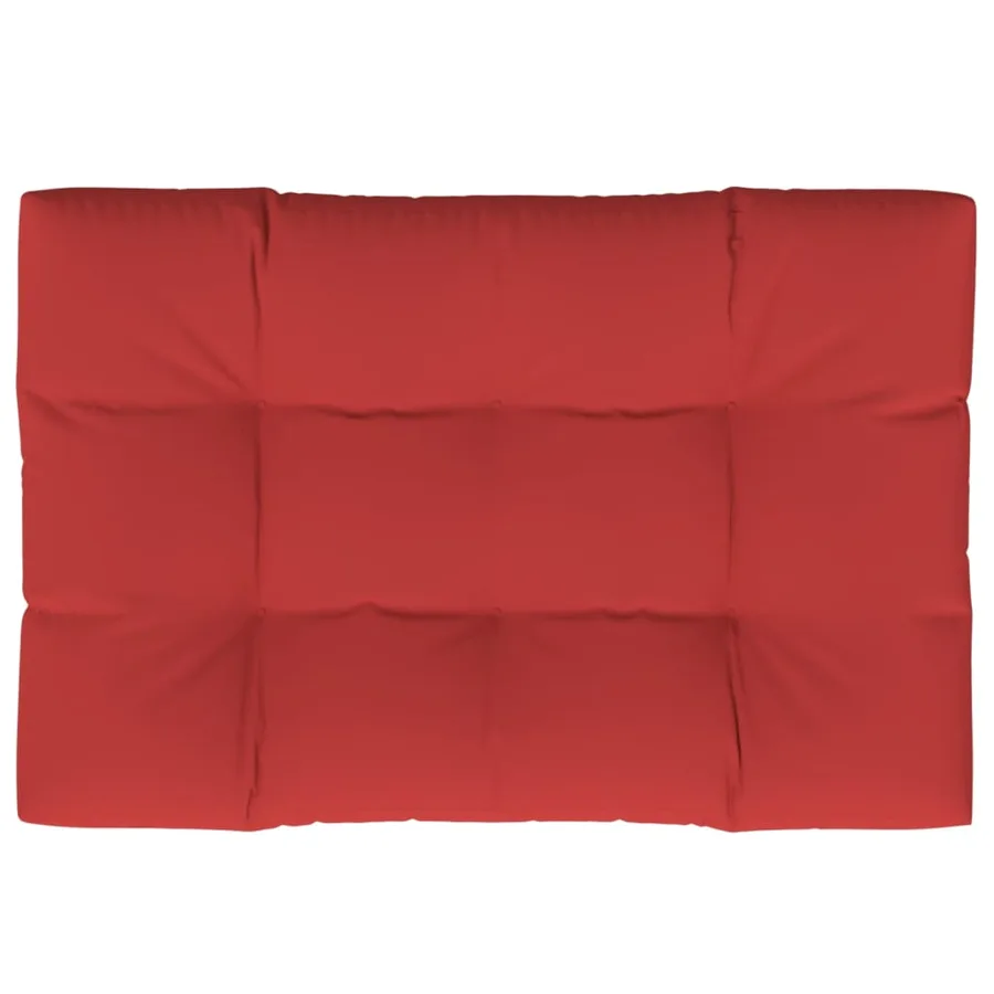 Coussin de palette rouge 120x80x12 cm tissu - 2