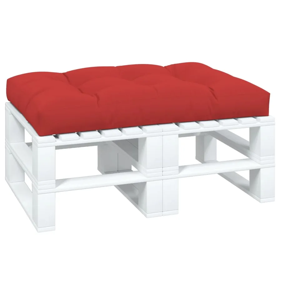 Coussin de palette rouge 120x80x12 cm tissu - 3