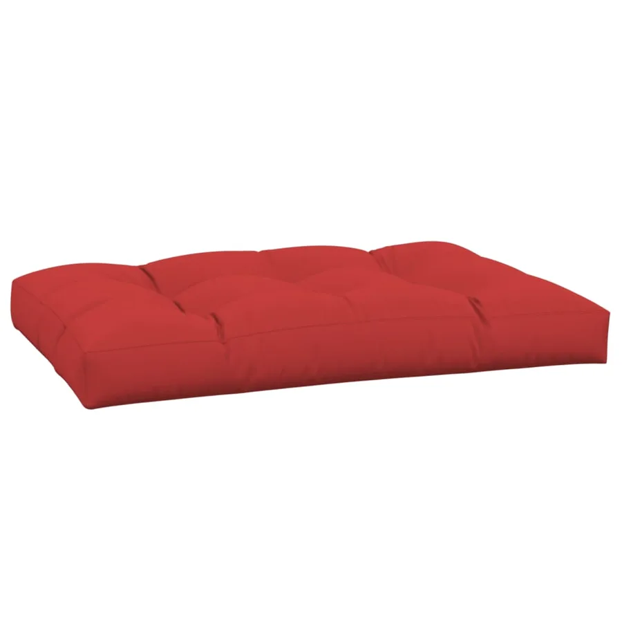 Coussin de palette rouge 120x80x12 cm tissu - 4