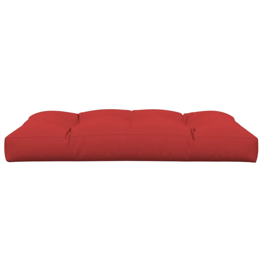 Coussin de palette rouge 120x80x12 cm tissu - 5