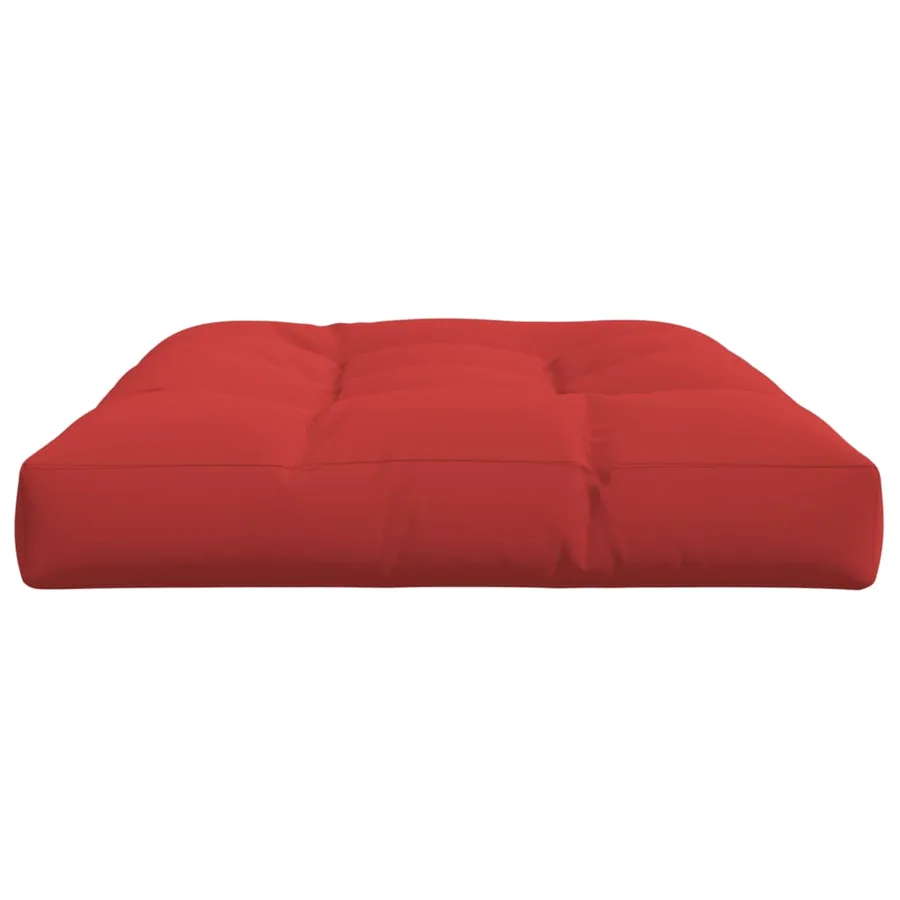 Coussin de palette rouge 120x80x12 cm tissu - 6