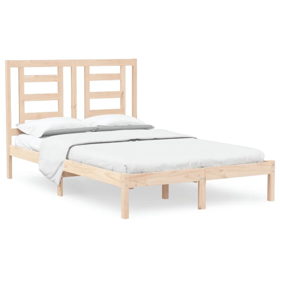 Cadre de lit sans matelas 120x190 cm bois massif - 2