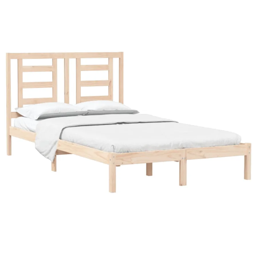 Cadre de lit sans matelas 120x190 cm bois massif - 3