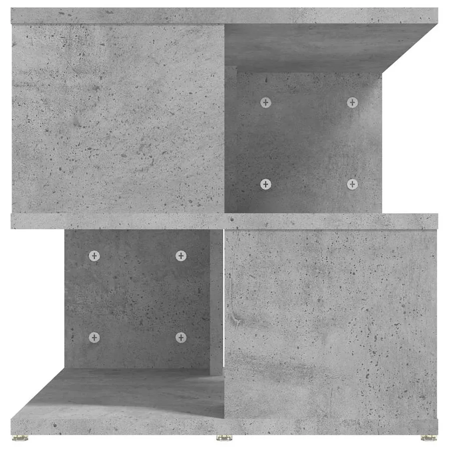 Table d'appoint Gris béton 40x40x40 cm Aggloméré - 5
