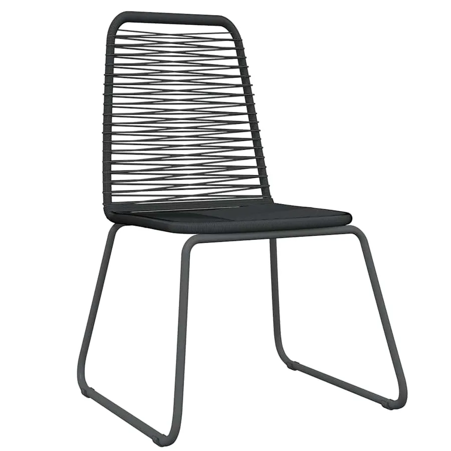 Ensemble à manger de jardin 7 pcs Noir - 3