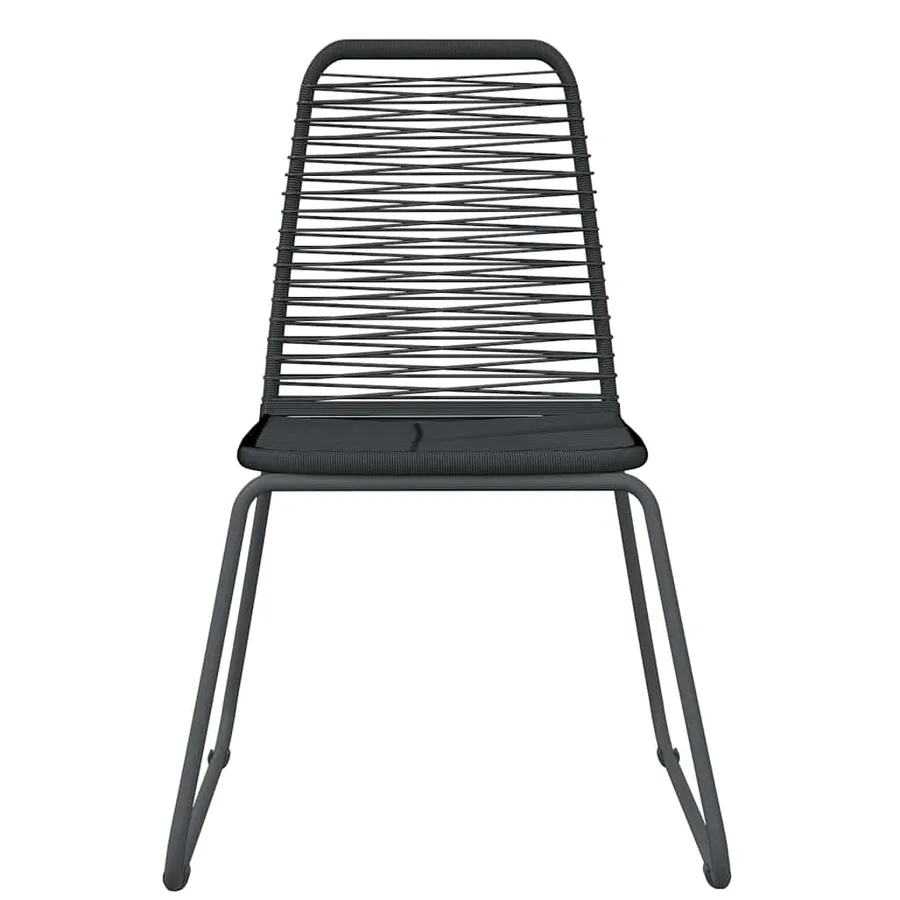 Ensemble à manger de jardin 7 pcs Noir - 4
