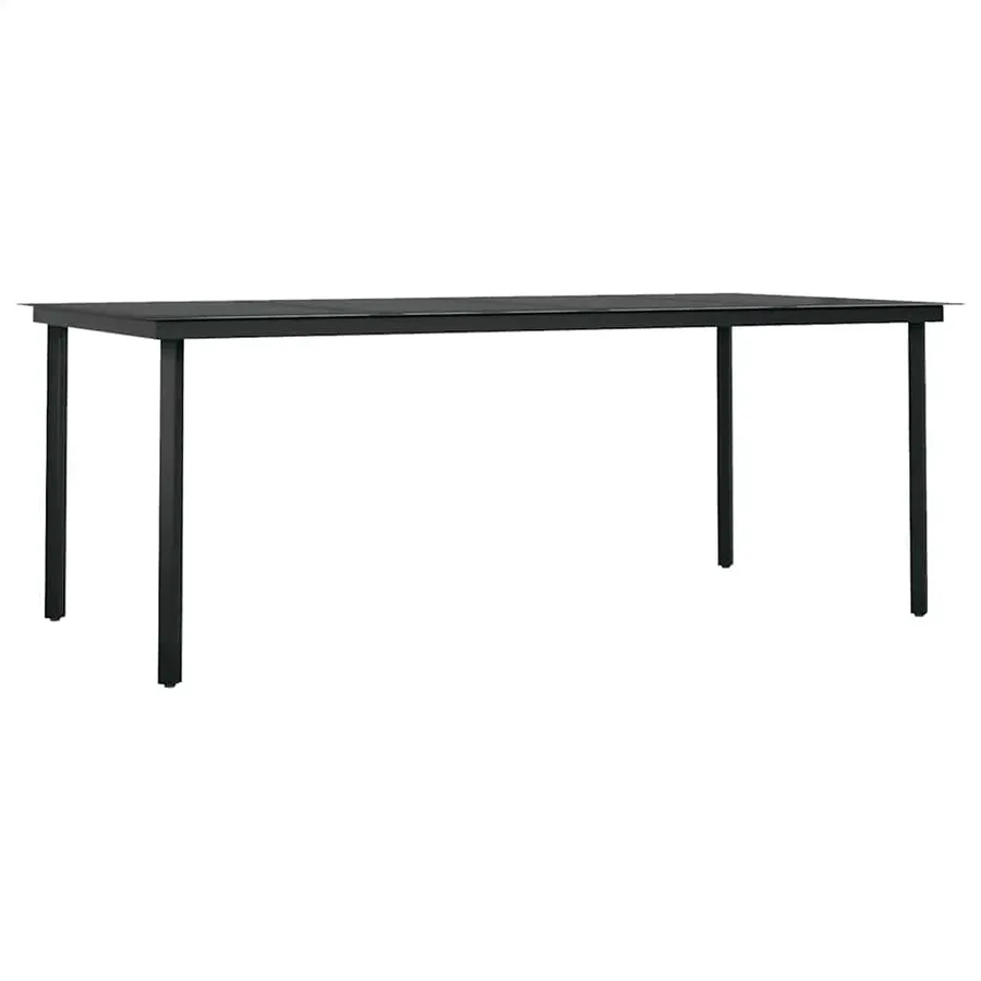 Ensemble à manger de jardin 7 pcs Noir - 5